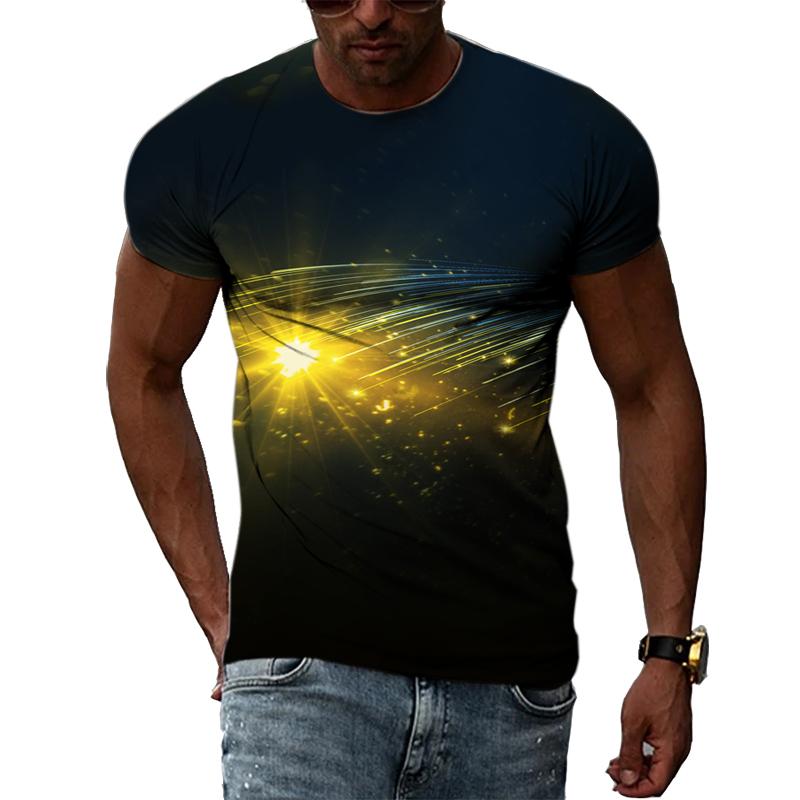 

Летние технологические футболки с абстрактным рисунком для мужчин, повседневные креативные футболки с коротким рукавом с 3D принтом, простые модные футболки с круглым вырезом, топы 6XL