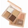 National Makeup Certification Practical Exam Materials: Face Cream (4 Colors), Soft Cover Contouring Palette 01, 1 Pcs