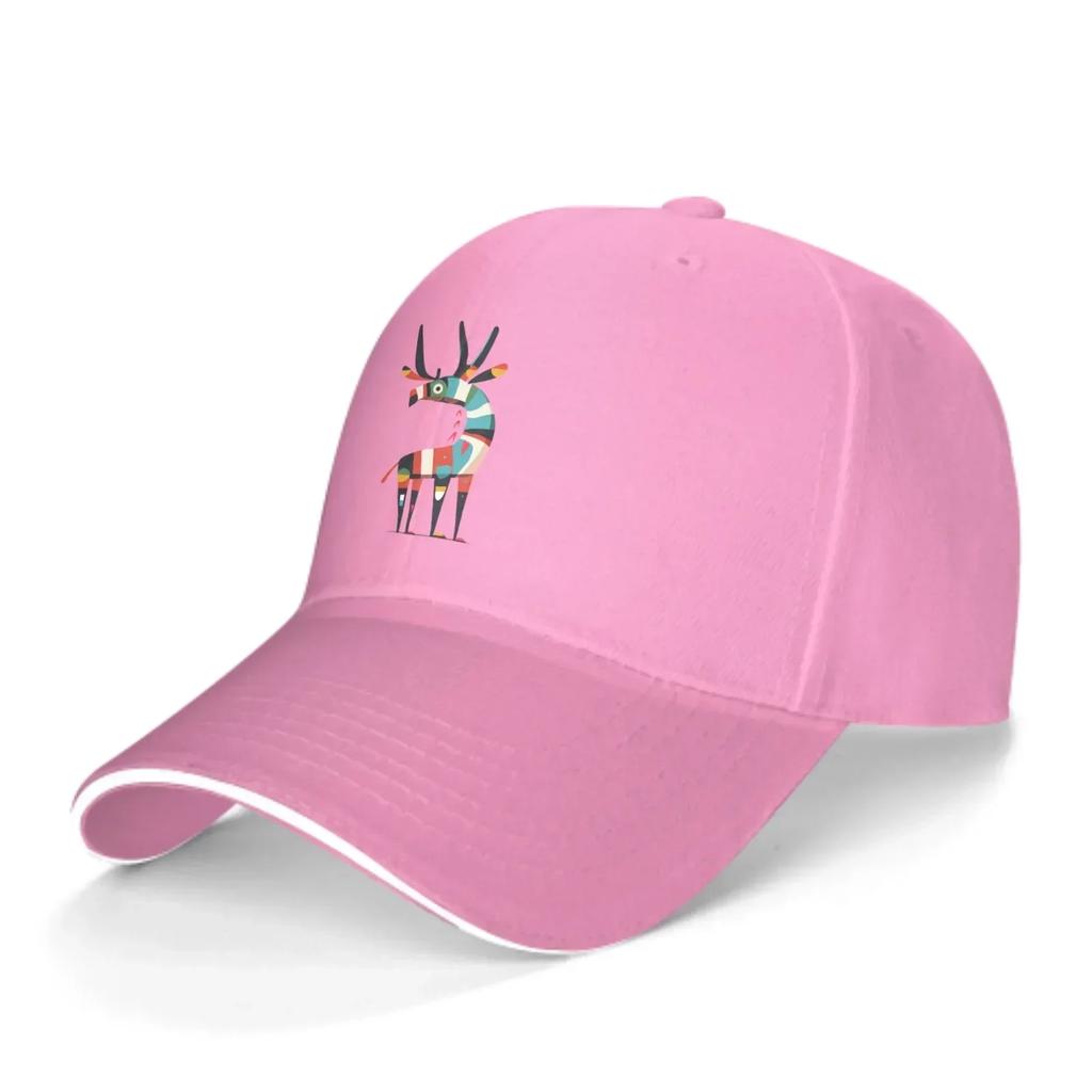 Bunte Hirsche Herren Baseballkappe Atmungsaktiv Frühling Sommer Hüte Verstellbar Hip Hop Kappe Outdoor Sport Angeln Sonnenschutz