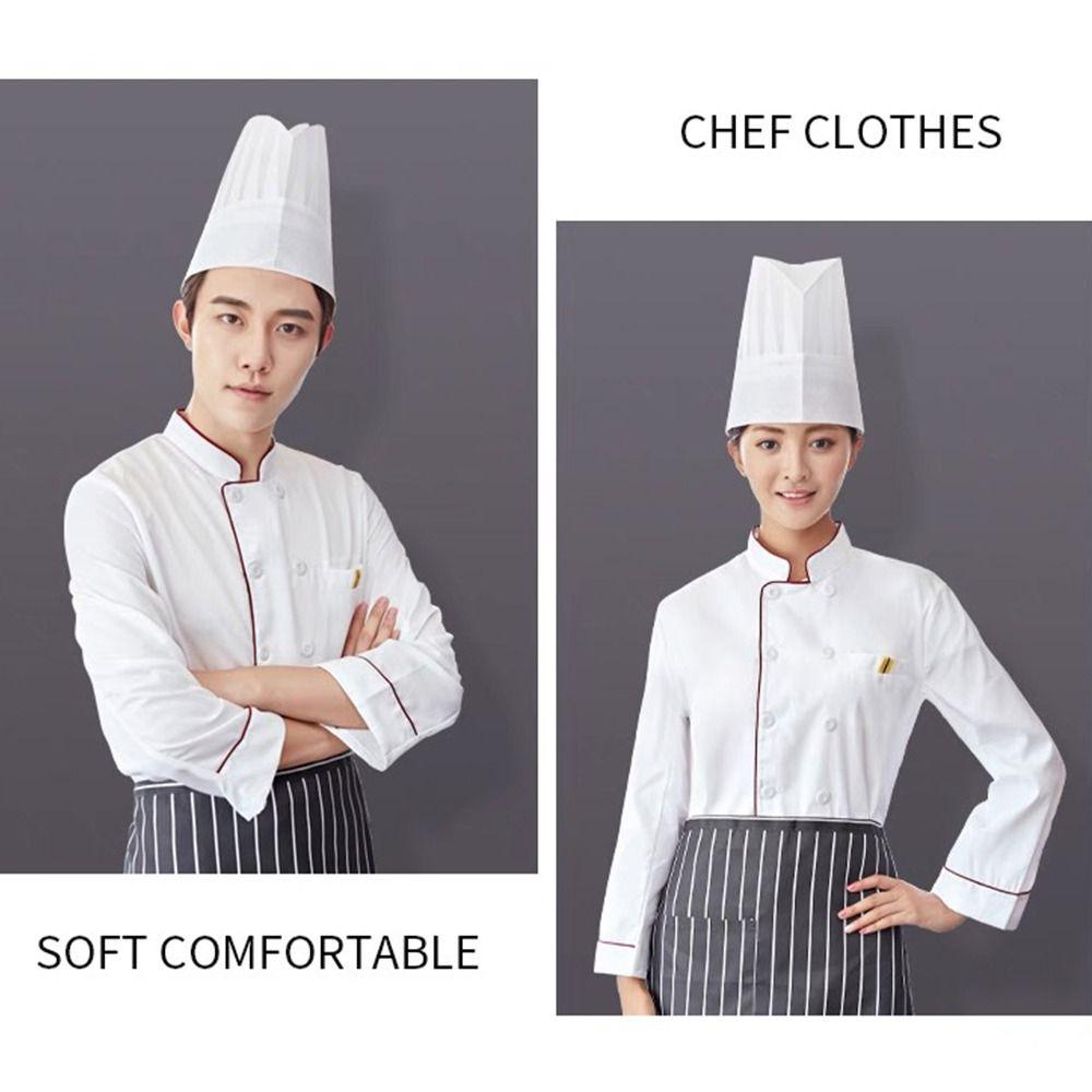 Uniforme de Chef Unisexe Manches Courtes Longues Uniforme de Travail Nouvelle Salopette Restaurant