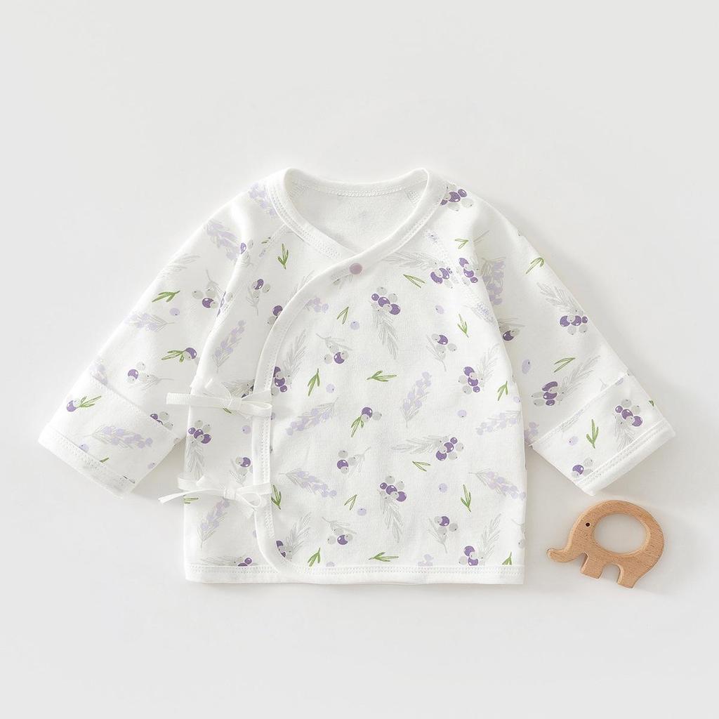 Newborn Baby Long-Sleeve Pure Cotton Top - 0-3 Months, Spring/Autumn