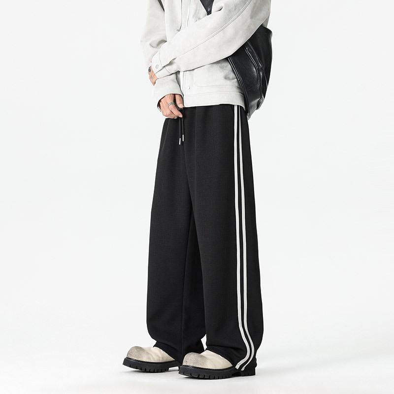 Spring and Autumn New Men's Sweatpants Straight Loose Wide-leg Casual Pants