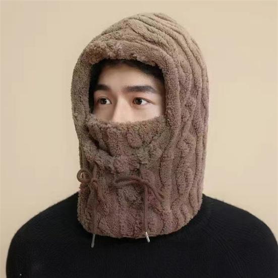 Fleece Balaclava for Women Winter One Piece Hat Scarf Set Windproof Ski Face Cushion Thermal Neck Warmer for Cold Weather