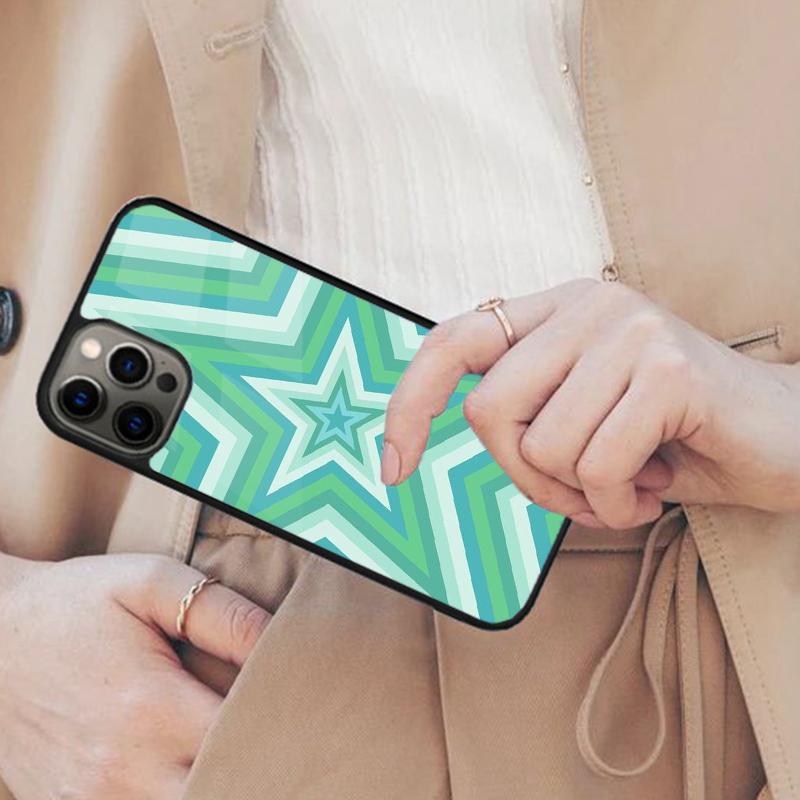 

Green Layered Star Heart indie Magnetic Phone Case For APPLE iPhone 17 Air 16 14 13 12 Pro Max 15 Plus Wireless MagSafe Cover iPhone 14