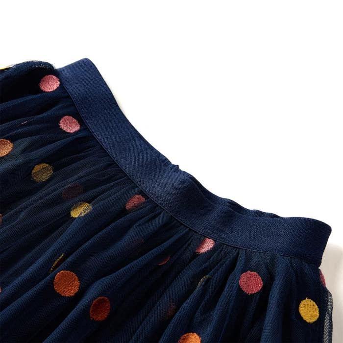 Navy Blue Polka Dot Tulle Skirt for Children 92/104/116/128/140