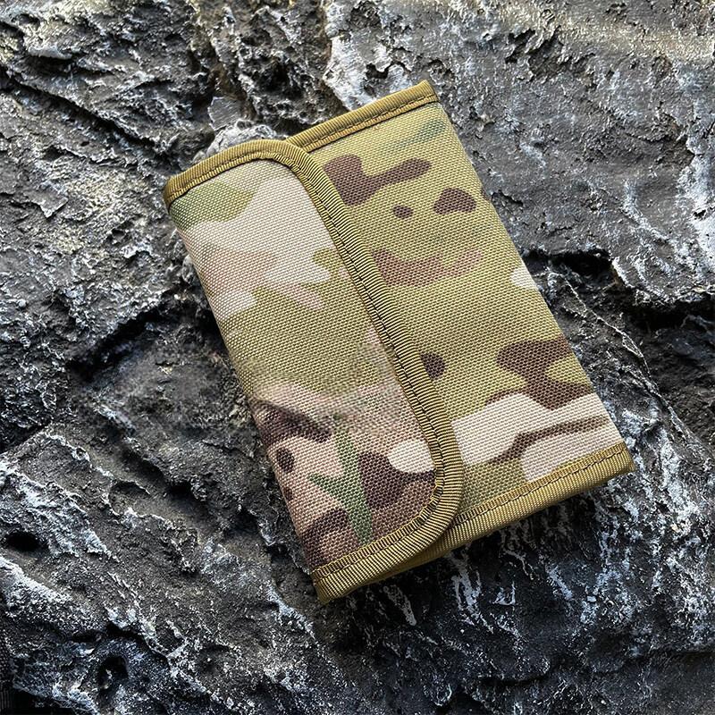 Three Fold Wallet Multiple Card Slots Nylon Outdoor Sport ID Photo Holder Bag Storage Hanging Pouch