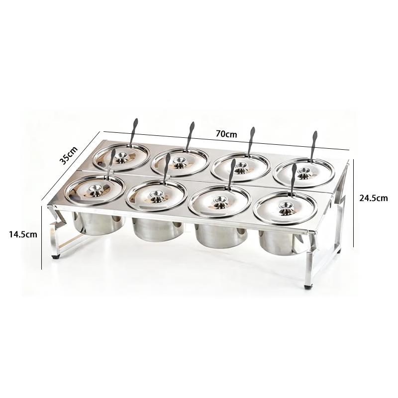 Stainless Steel Compartment Seasoning Rack