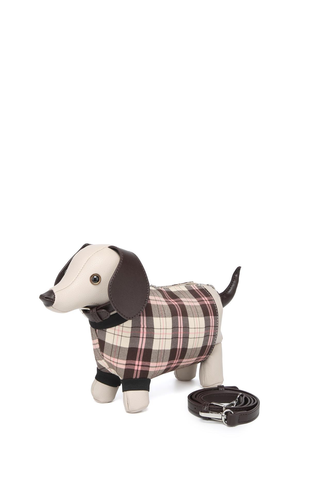 Милая Творческая Личность Такса Щенок Сумка Через Плечо Клетка Сладкая Универсальная Сумка-Мессенджер белый