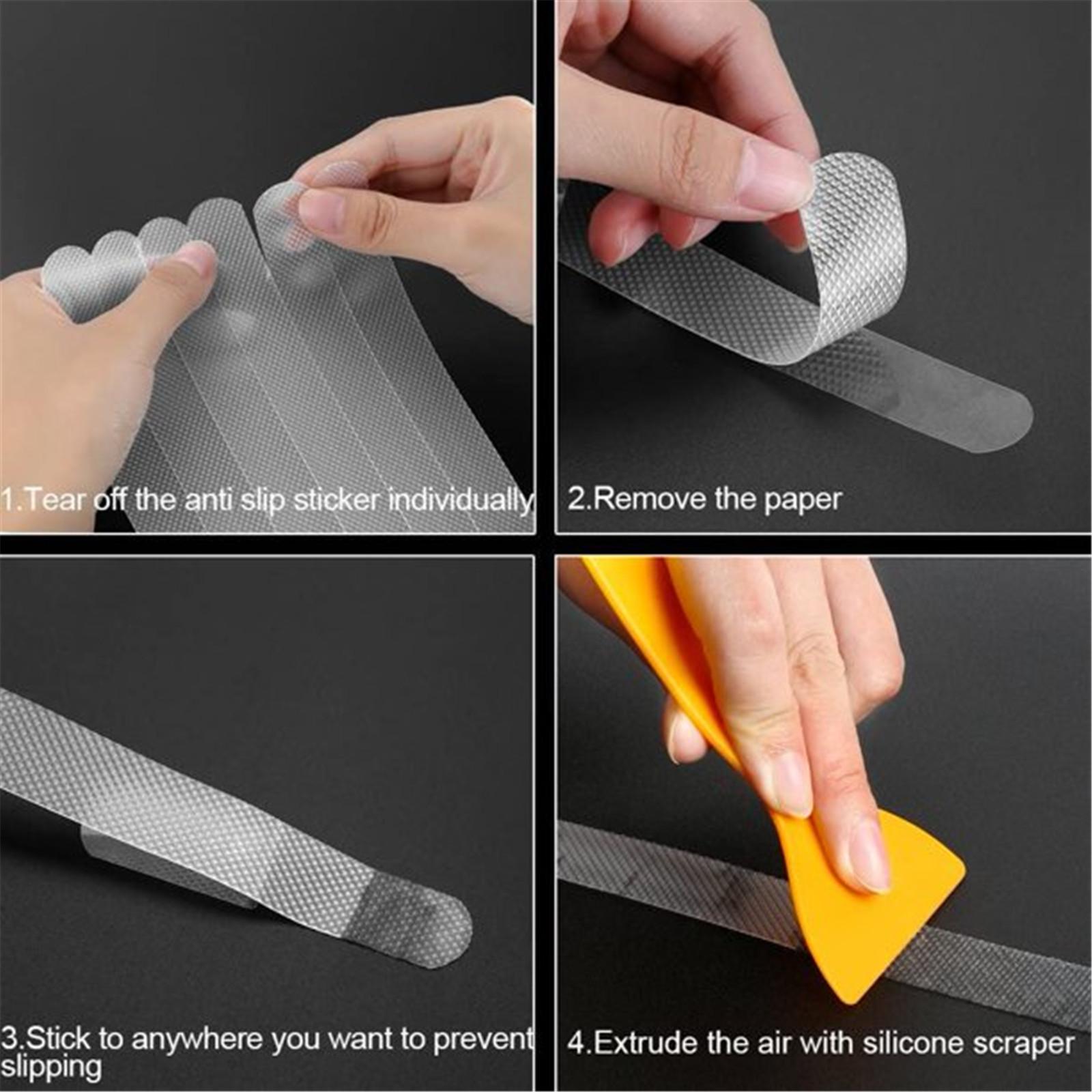 

Нескользящие наклейки для ванны, 18 шт., полосы для безопасного душа, противоскользящие наклейки для ванны, противоскользящая лента для душа One Size белый