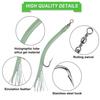 6Pcs CodfishFishing Eel Tube Jig Bait Shank Offset Hook Barbed Octopus Hook