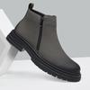 Herren 2023 High-Top Retro Leder Martin Stiefel - Britischer Stil Mid-Cut Arbeitsschuhe