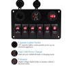 Universal Car Switch Panel 12V Voltmeter Dual USB Accessories For Marine Boat Caravan RV Electric Digital Display Switches