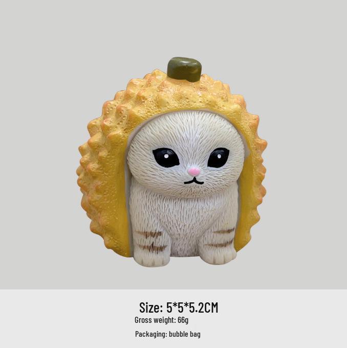 Little Prince Cute Kitten Durian Resin Ornament for Car or Home Decor