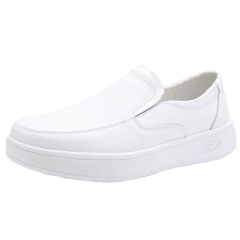 Nurse Shoes Flat Odor-resistant Round-toed Shoes Soft-soled Breathable Casual Shoes Middle Heel