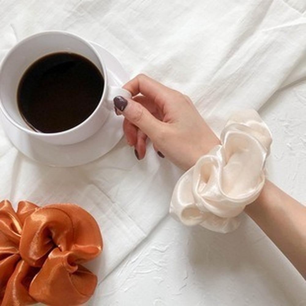 Damen Haargummi aus Seide, elastisch, handgefertigt, mehrfarbig, Haarband, Pferdeschwanzhalter, Stirnband, Haarschmuck