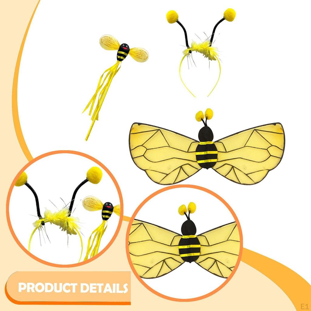 Bee Wing Dress up,Accessory Fun Cosplay for Role Play Dance Birthday Party