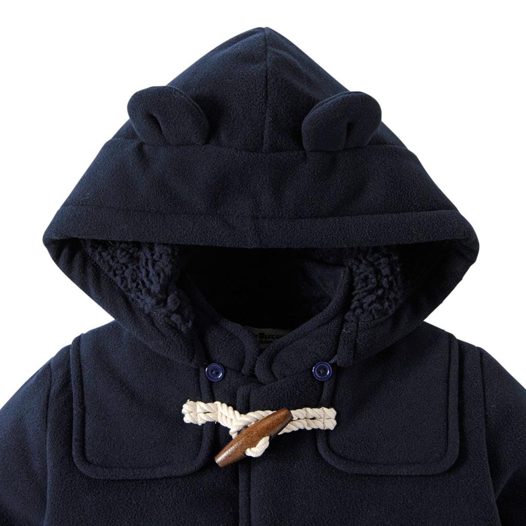 House Hot Fleece Bonding Duffel Coat Navy [Miki Biscuits] 73-3801-787 (100cm, Blue)