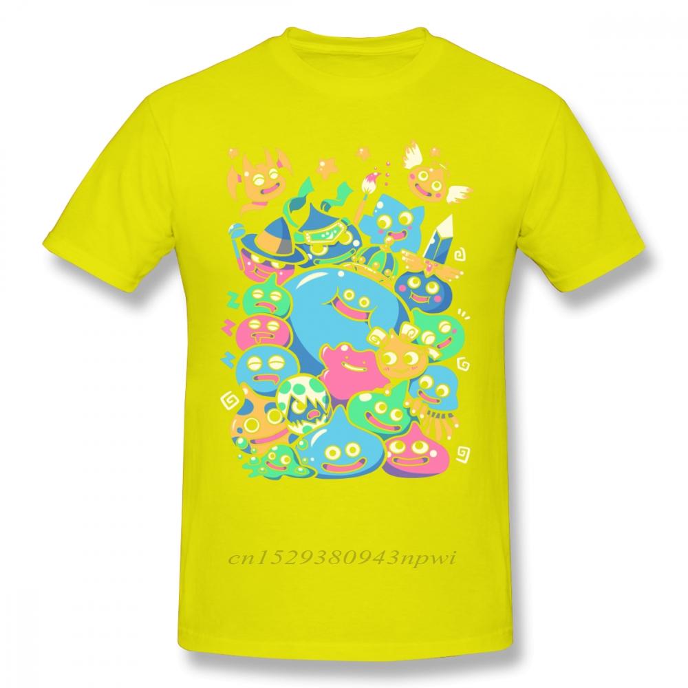 Dragon Quest T Shirt Slime Party TShirt Funny Beach Tee Shirt 100 Cotton Printed Unisex Short Sleeves Oversize Tshirt