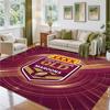 Queensland Maroons Design Crystal Velvet Rug Soft Decorative Mat for Bedroom Entrance
