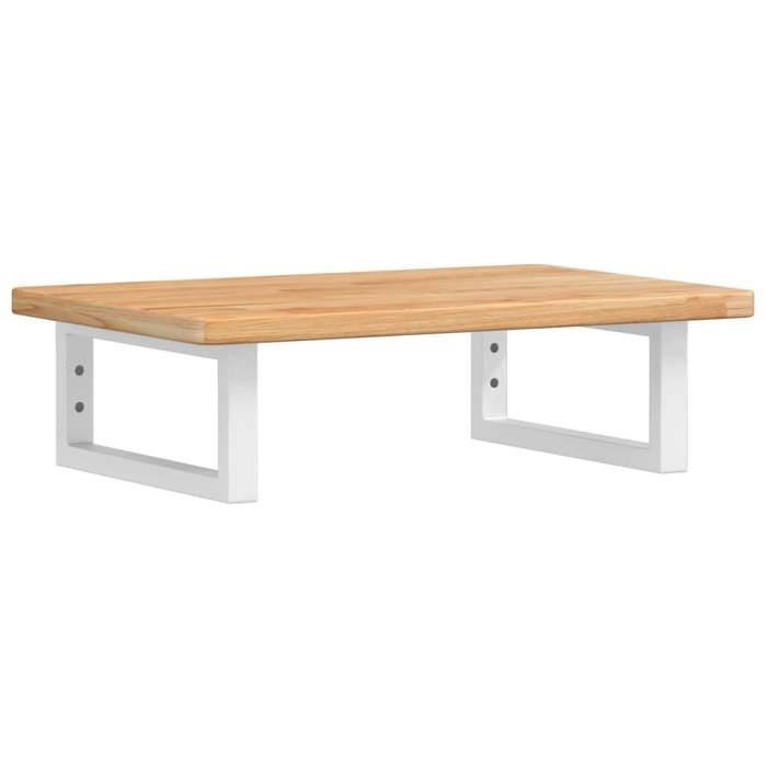 VidaXL Wall-mounted Vanity Shelf Steel and Solid Oak Wood, Floating Vanity Shelf, Vanity Shelf To Place 3302340