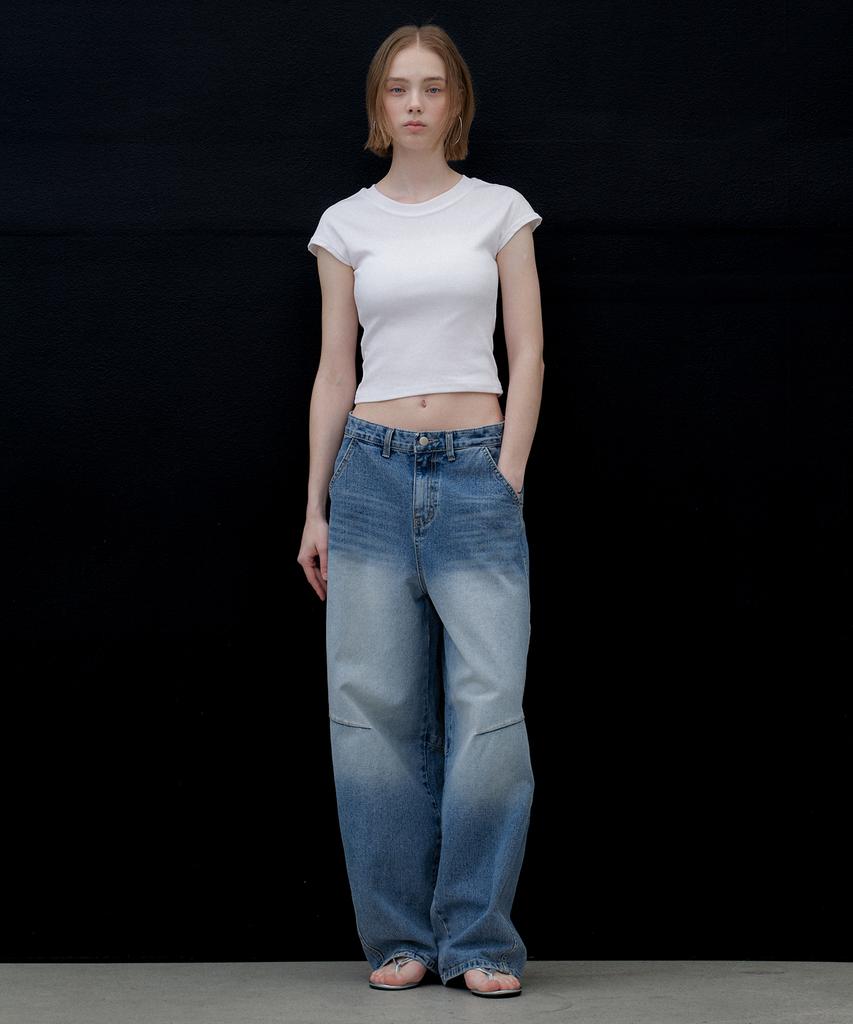 Aendeuel Cap Sleeve Slim T-Shirt - White