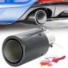 Universal Car LED Exhaust Pipe Tail Throat Tip Pipe Muffler Red Light Flaming Straight Car Modified Single Outlet