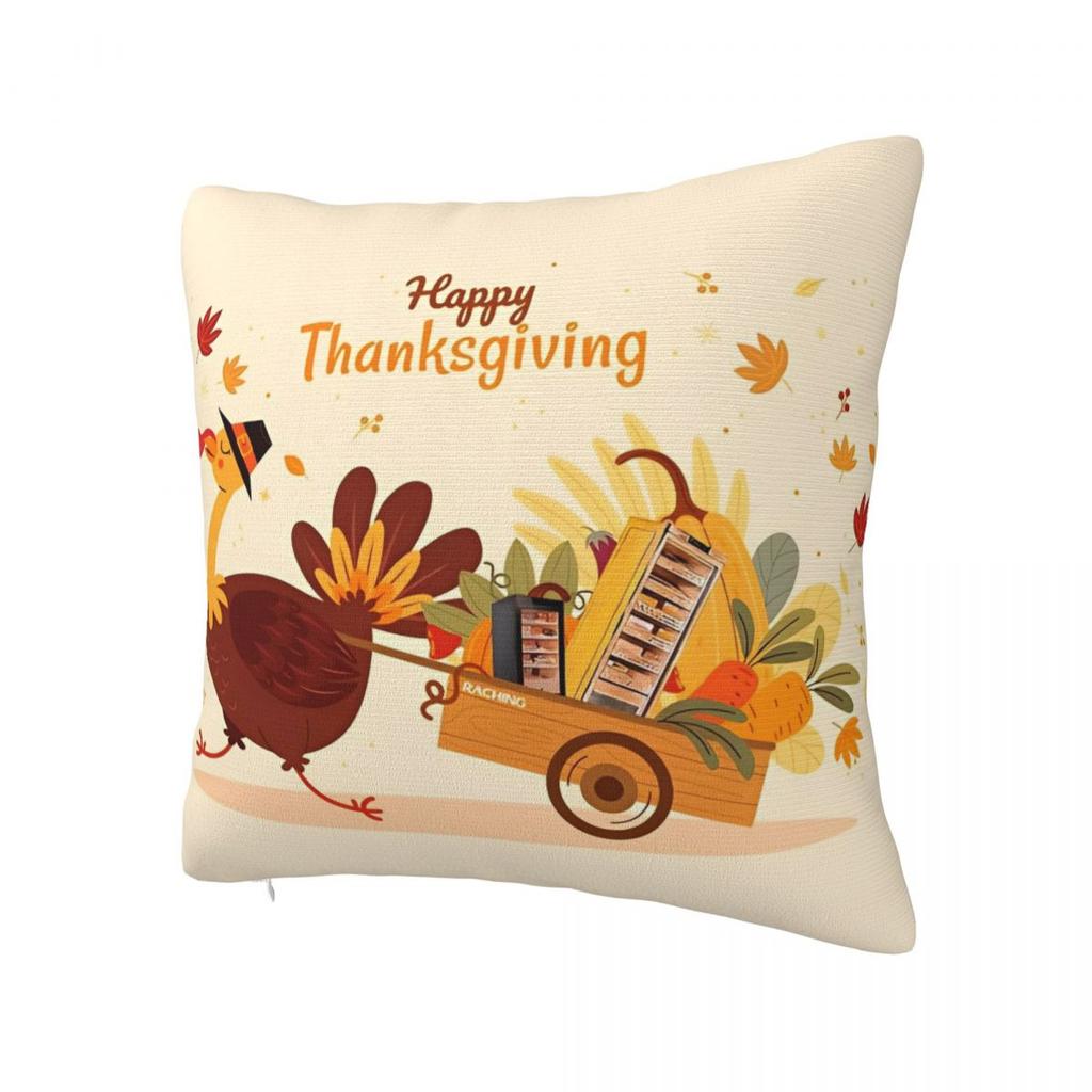 Thanksgiving Day Turkey Pillow Cover Soft Pillow Case Cushion Cover Fashion Graphic Pillowcases For Office Car Home Decorative