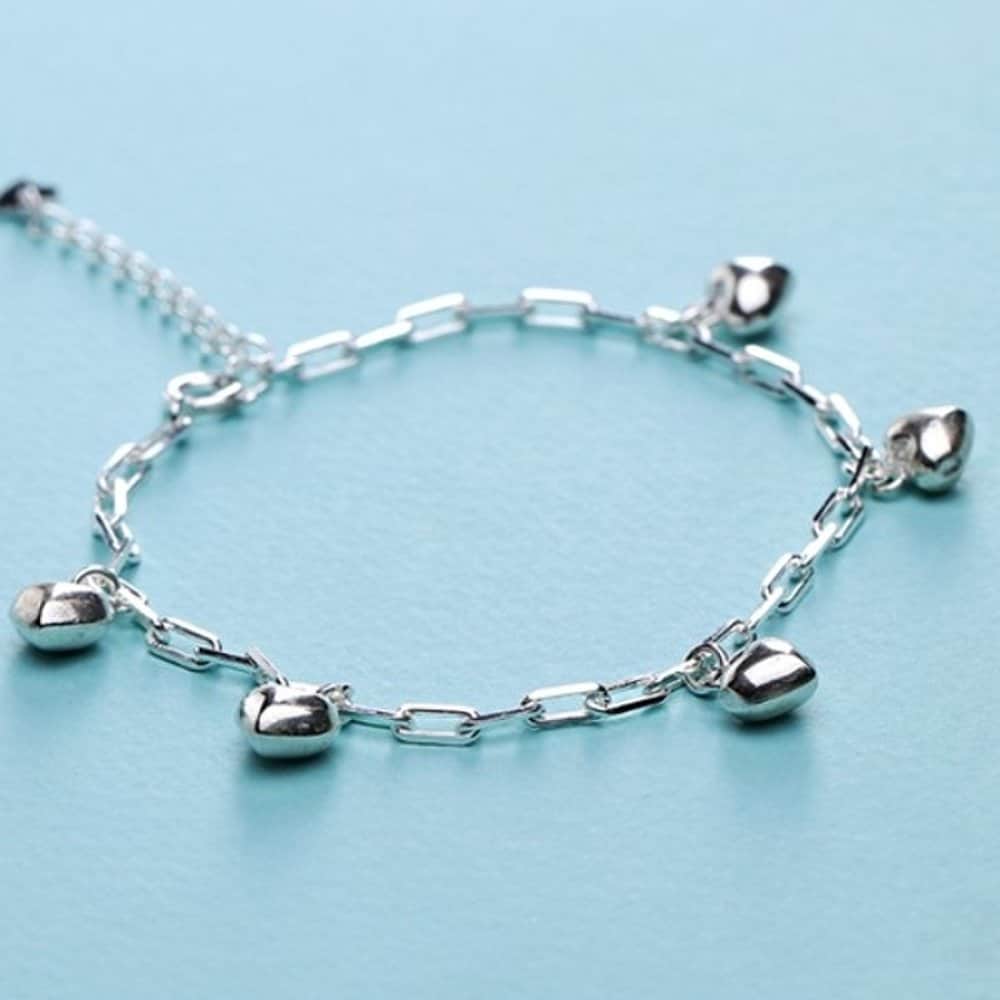 [As Little] Clip Silver Chain Bracelet 925 Daily Heart Charm