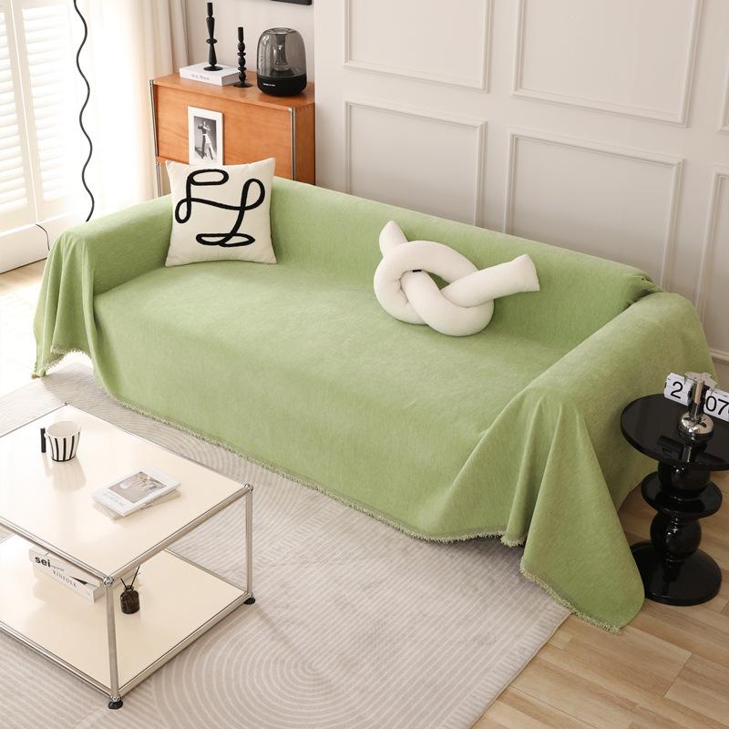 Verdicktes nordisches einfarbiges Chenille-Sofa-Handtuch Vollständige Abdeckung Stoffhandwerk Leichter Luxus Vier Jahreszeiten Universal Sofa-Kissen Kratzfest