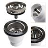 Kit Sink Strainer Modern Opening 60mm Silver Stainless Steel