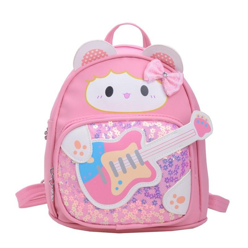 Guitar Lightweight Cartoon Children Backpack For Kindergarten And Use School