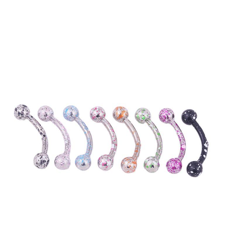8-Farben Kugel Augenbrauen Schmuck - Edelstahl Piercing Ring