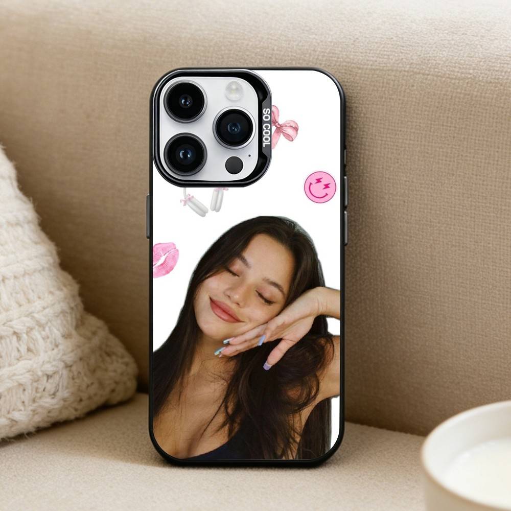 

E-Emilia Mernes Phone Case For iPhone17, 16,15,14,13,12 Pro Max Black Candy Matte Shockproof Cover iPhone14Plus