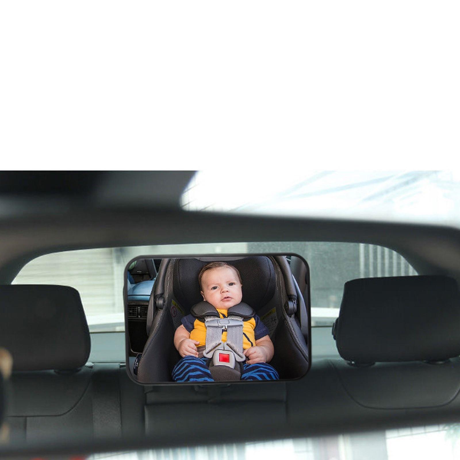 

Baby Car Mirror for Rear Facing Infant with Wide View, Shatterproof, Adjustable, Safety and Stable, Crash Tested and Certified (Black) one size чорний