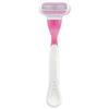 Damenrasierer mit drei Klingen, pink, zur Haarentfernung unter den Achseln, an den Beinen und im Intimbereich.