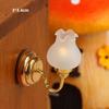 Mini Miniature LED Golden Light 1:12 Home Table Lamp Model  Doll House Accessories