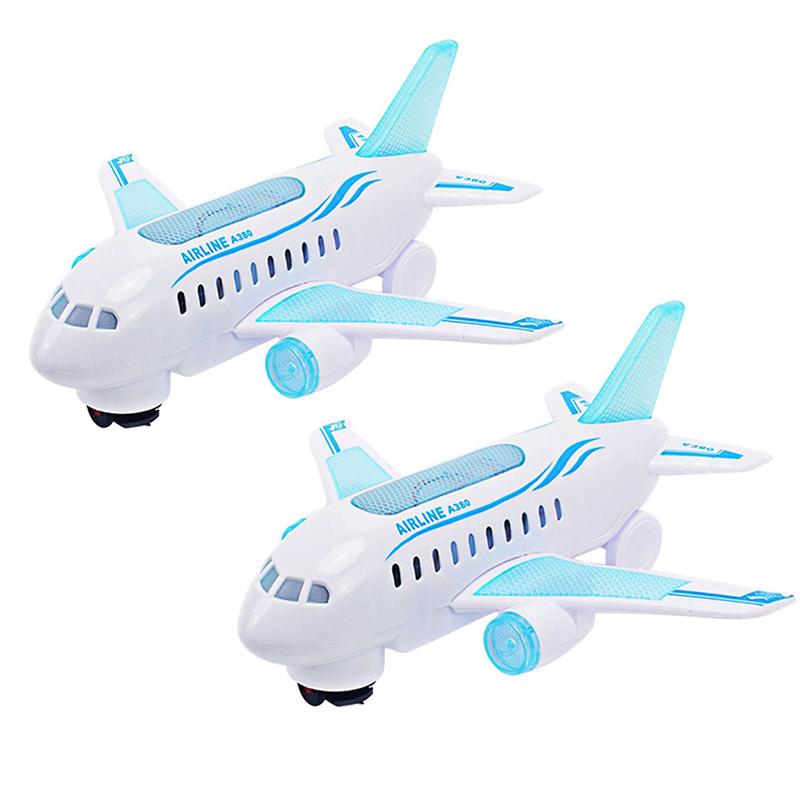 Electric Airplane Toy With Led Light And Sound Automatic Moving Airplane Model Toy Airplane Model For Birthday Kids