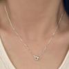 Fashion Double Layered  Color Necklace Punk Simple Smooth Linked Ring Circles Geometric For Women Girl Fine Jewelry Gift