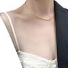 Gold-Plated Brass Twisted Necklace: Versatile, Shiny, Layered Design with a High-End Feel, Knot-Ready for Timeless Style.