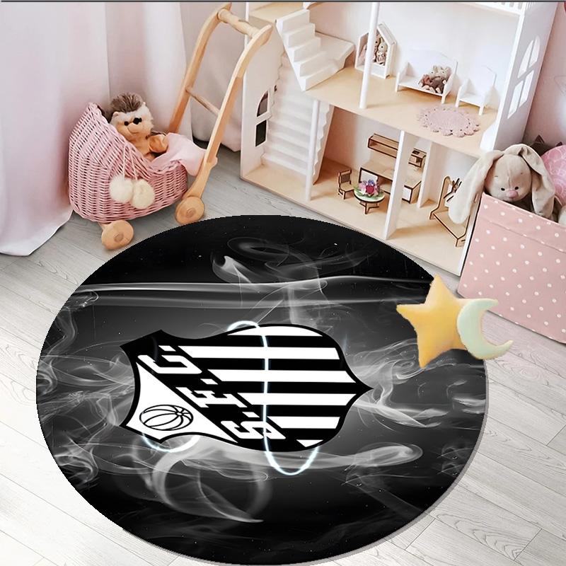 1 Stück runder Teppich Fc Wappen Design Gedruckter Runder Teppich, Teppich für Home Office, Runder Stuhlteppich, Dekorativer Teppich Fan Geschenke Weihnachtsgeschenk