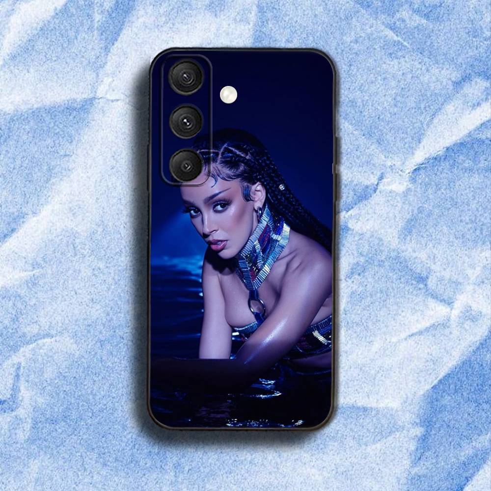 D-Doja C-Cat Vie Phone Case For Samsung S 25,24,23,22,30,21,10,9,Ultra,Plus,Lite,FE,4,5G Black Soft Case