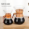 TLXT Wood Chip Glass Coffee Sharing Pot
