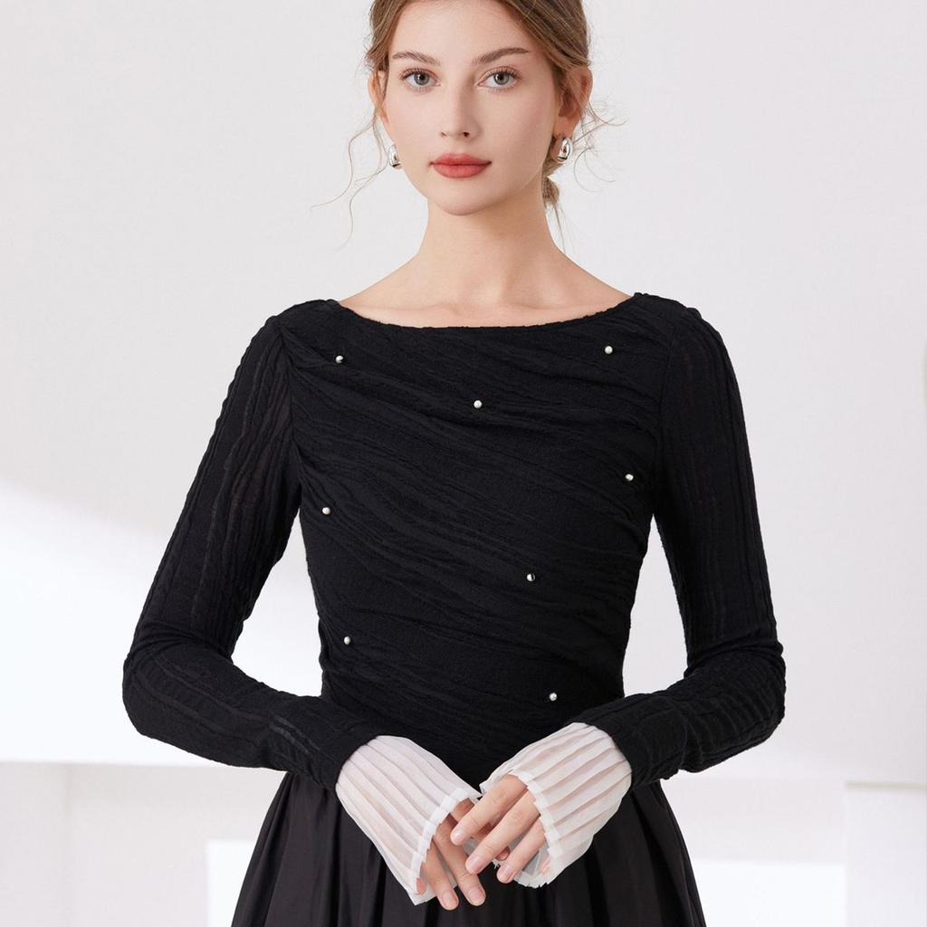 Simple Women Ruffle Arm Sleeves Wrist Cuffs Decorative Sleeves Armwear For Office Daily Wear And Formal Event Dresses
