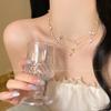 Layered Zirconia Crystal Necklace - Elegant, Shiny, Versatile Clavicle Chain