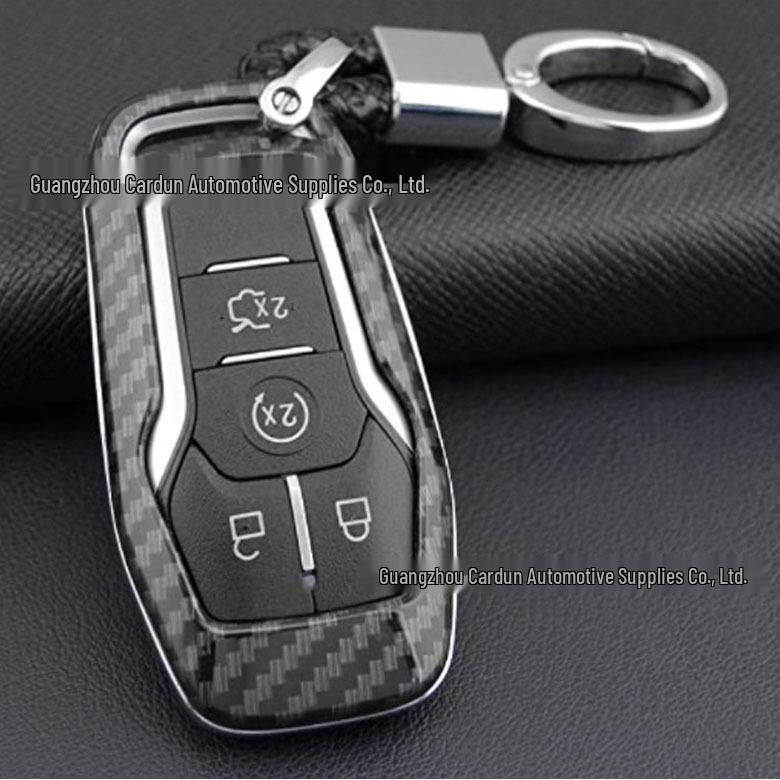 Ford Car Key Case for Mondeo, Focus, Mustang, Explorer, F150, Territory - Carbon Fiber Pattern Shell