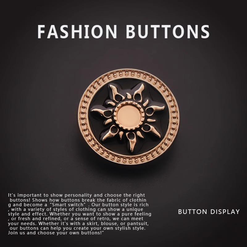 

10 шт. пуговиц для костюма, высококачественные изысканные круглые ретро-металлические пуговицы для пальто, свитера, куртки, одежды, высококачественные пуговицы Black Phnom Penh * 18MM