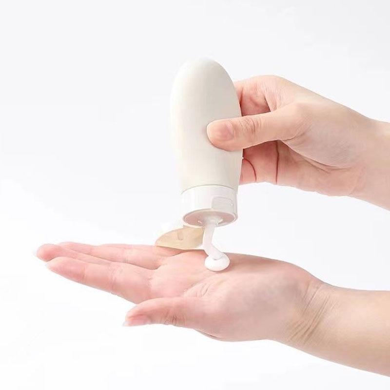 3Pcs Soft Silicone Refillable Bottles Set Lotion Shampoo Squeeze Tube Container Empty Bottle Travel Botttle Beauty Makeup Tools