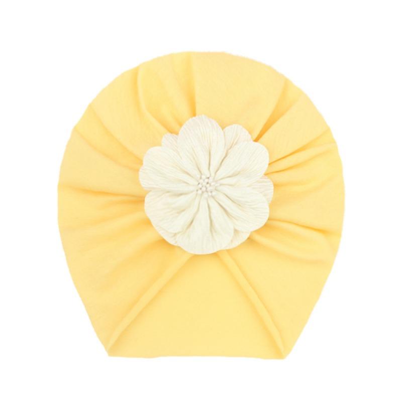 

Spring new, fashionable soft match flower pullover hat, autumn and winter warm Indian hat soft top flat top