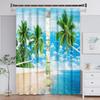 3D Digital Printing Window Curtains, Tree Scenery Playing Dolphin, Bedroom, Living Room, 2 Panels, Free Shipping