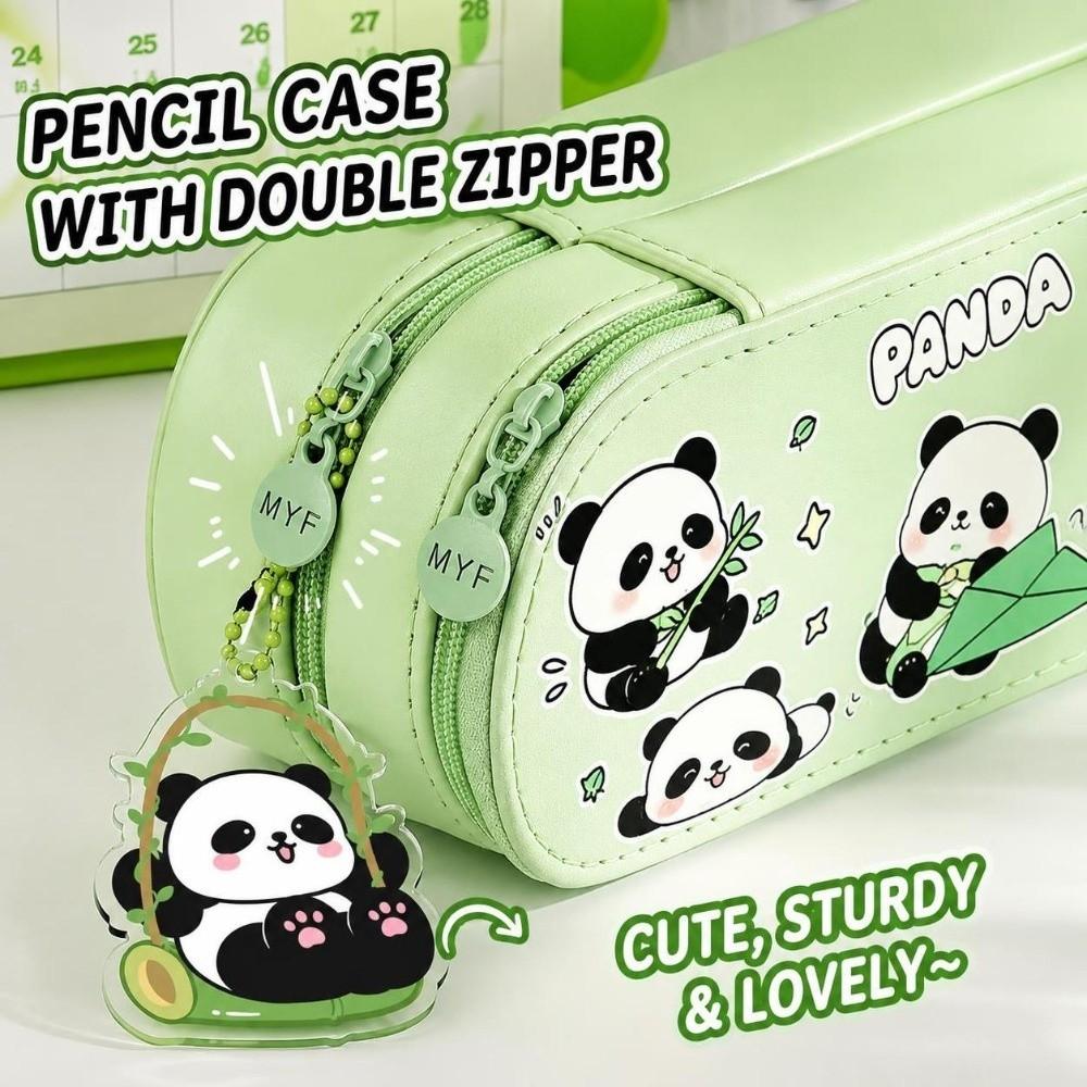 Washable Panda Pencil Case 2-Tier Pen Bags New Pencil Box  Student Stationery